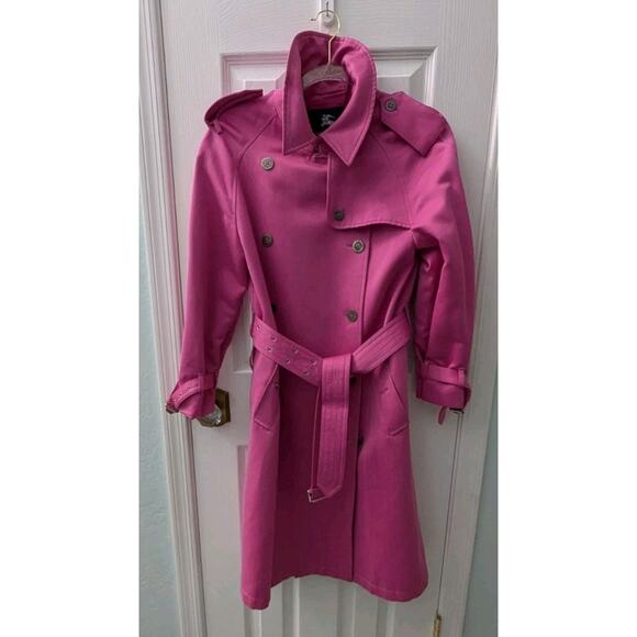 Burberry Womans Trench Coat Pink Size 10 Excellent Condition - Picture 2 of 10